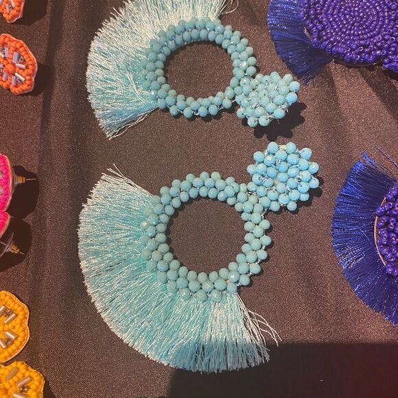 14 Pairs of fun pierced earrings- multicolor. Sold as a bundle. - Picture 12 of 14